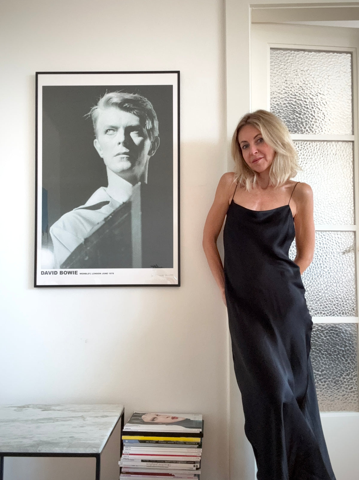 Hedvábné šaty slip silk dress - černé