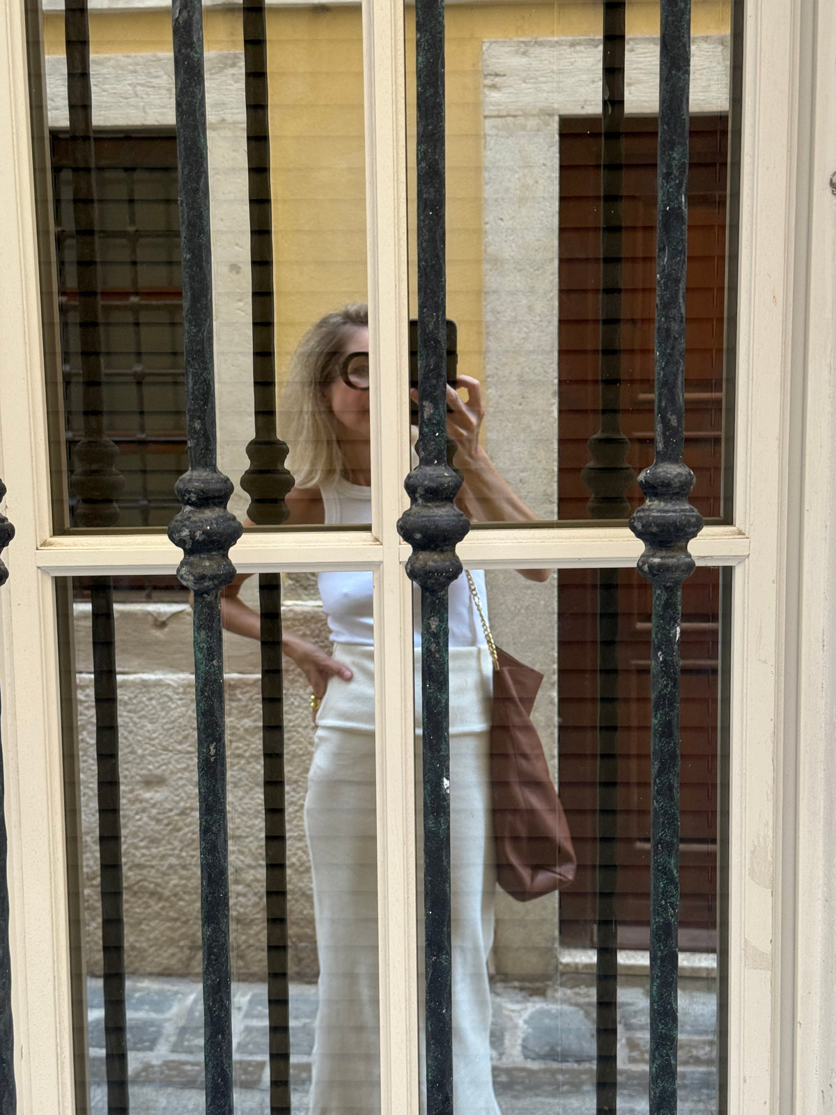 Clutch bag - cognac